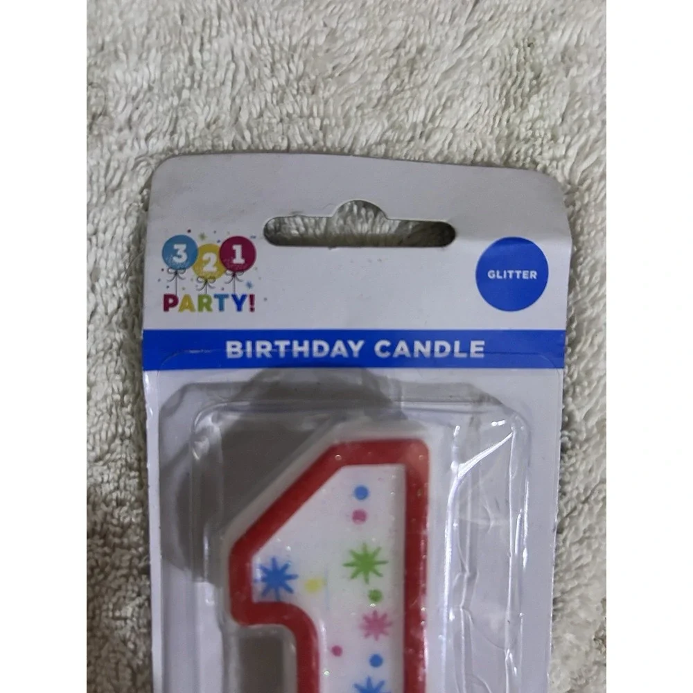 321 Party‎ Glitter Candle! One! 1! New